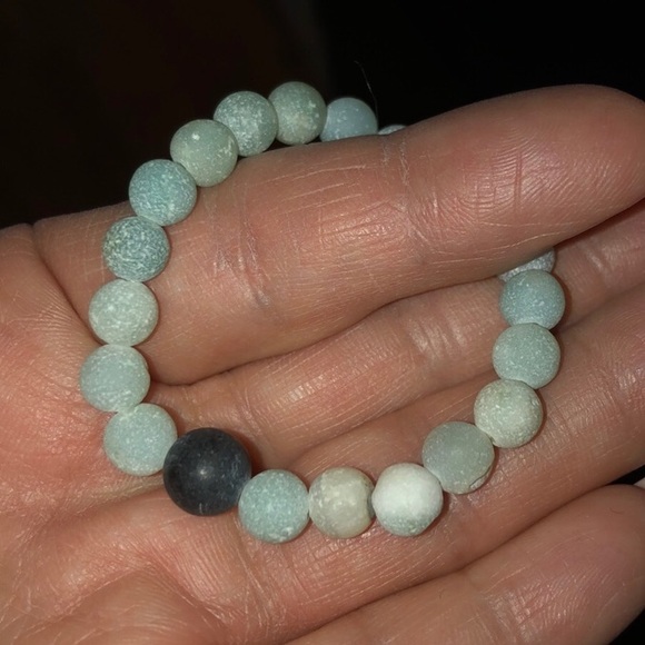 Child’s (matte) Amazonite + Shungite - Picture 2 of 5